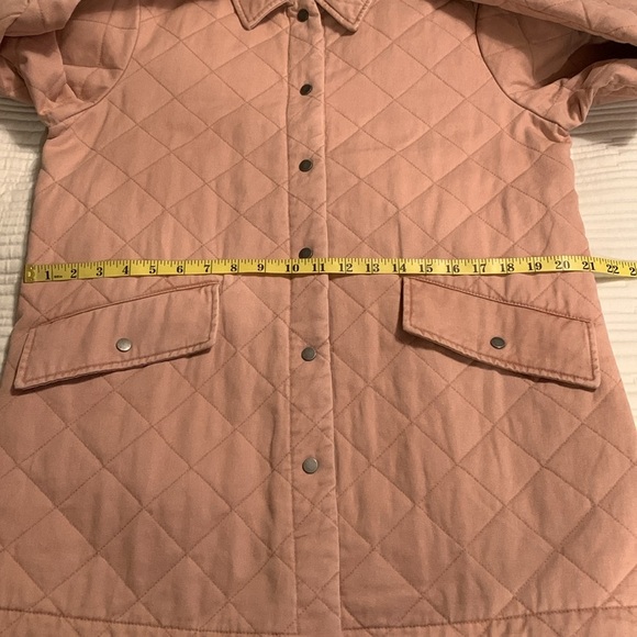 Joie Quilted Chore Barn Field Shacket Jacket Coat Pale Pink Women's Medium - Picture 14 of 16